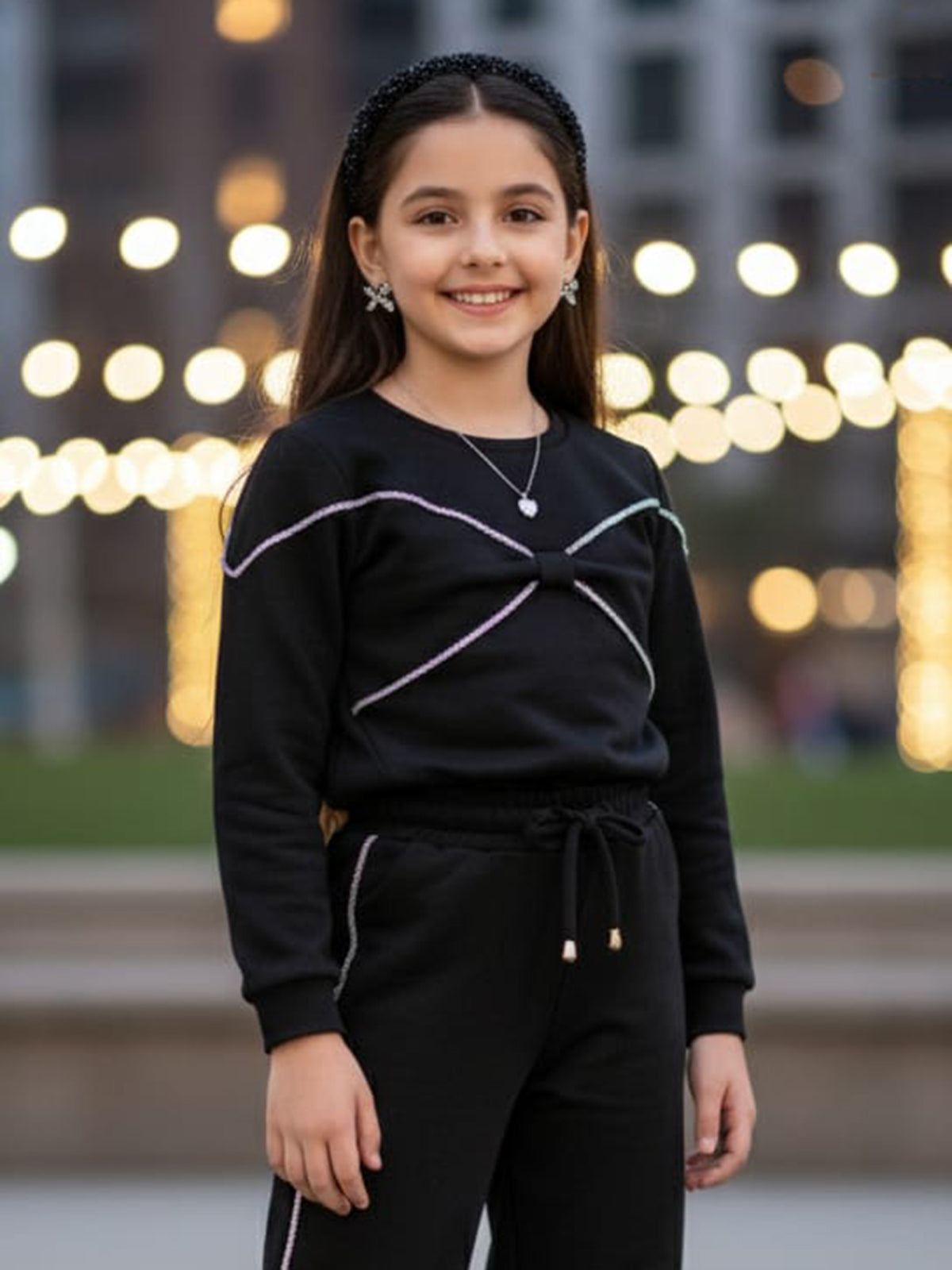 Black lycra full sleeved co ord set