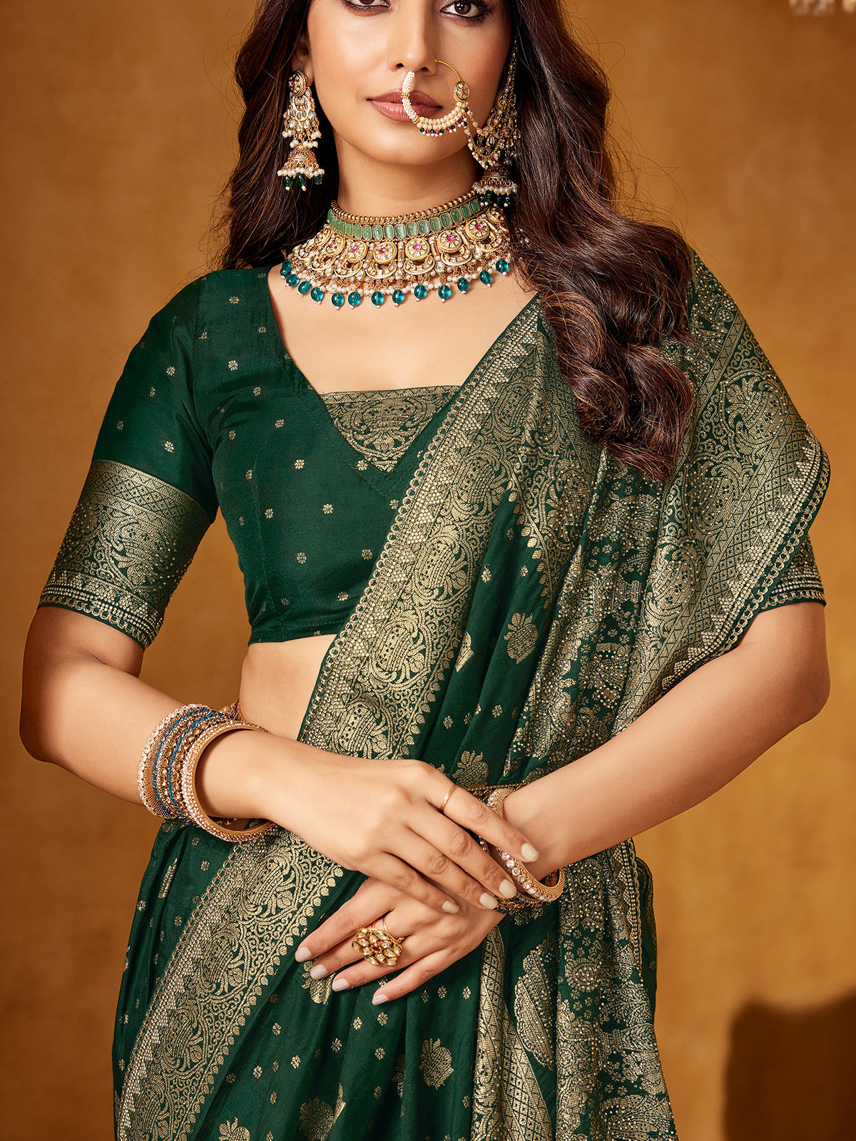 Green regal bhavana woven charm