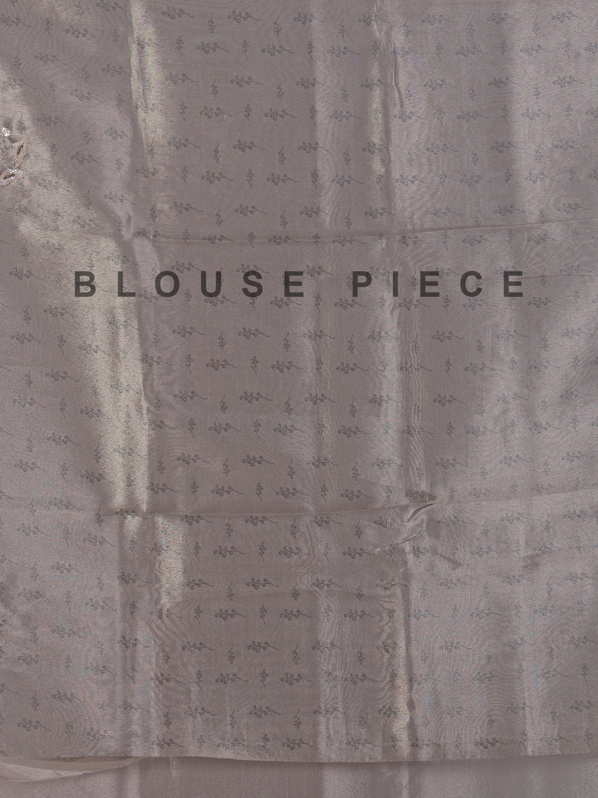 Peach grey semi tissue silk zardosi saree