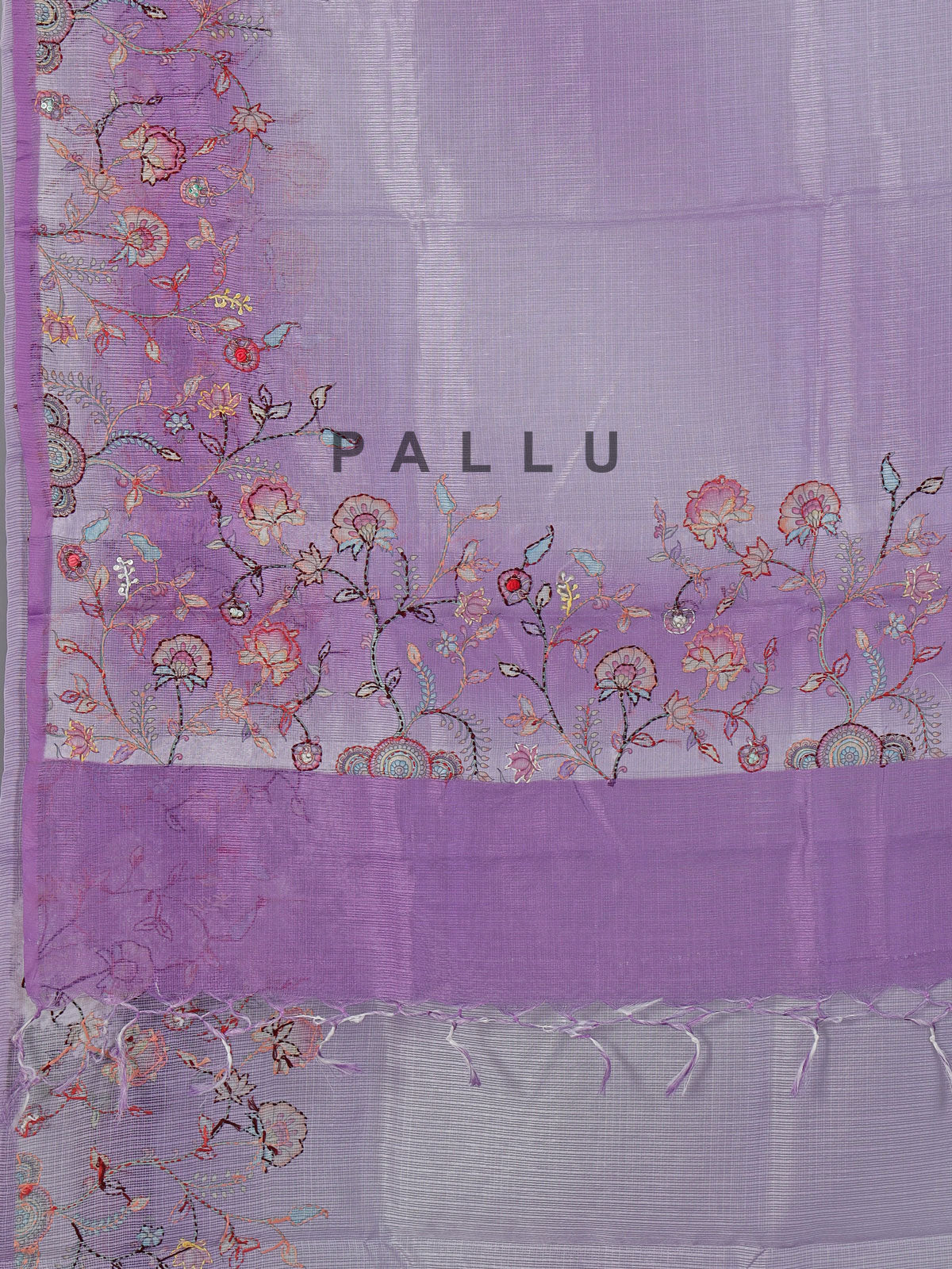 Purple semi tusser silk saree