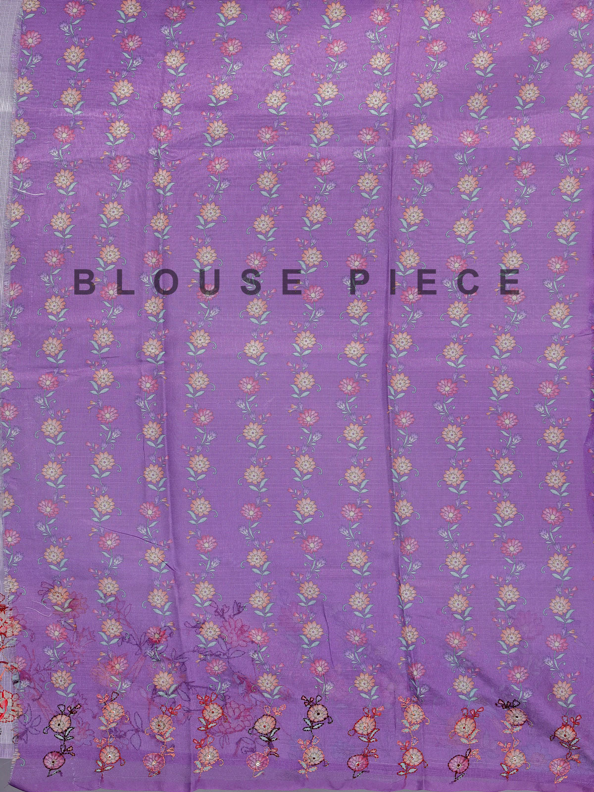 Purple shaded art cotton saree
