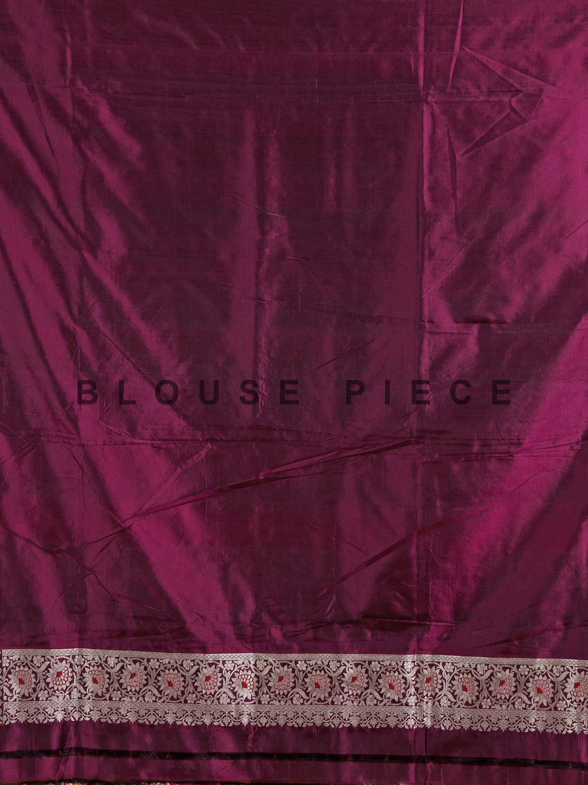 Wine zari motif banarasi silk saree