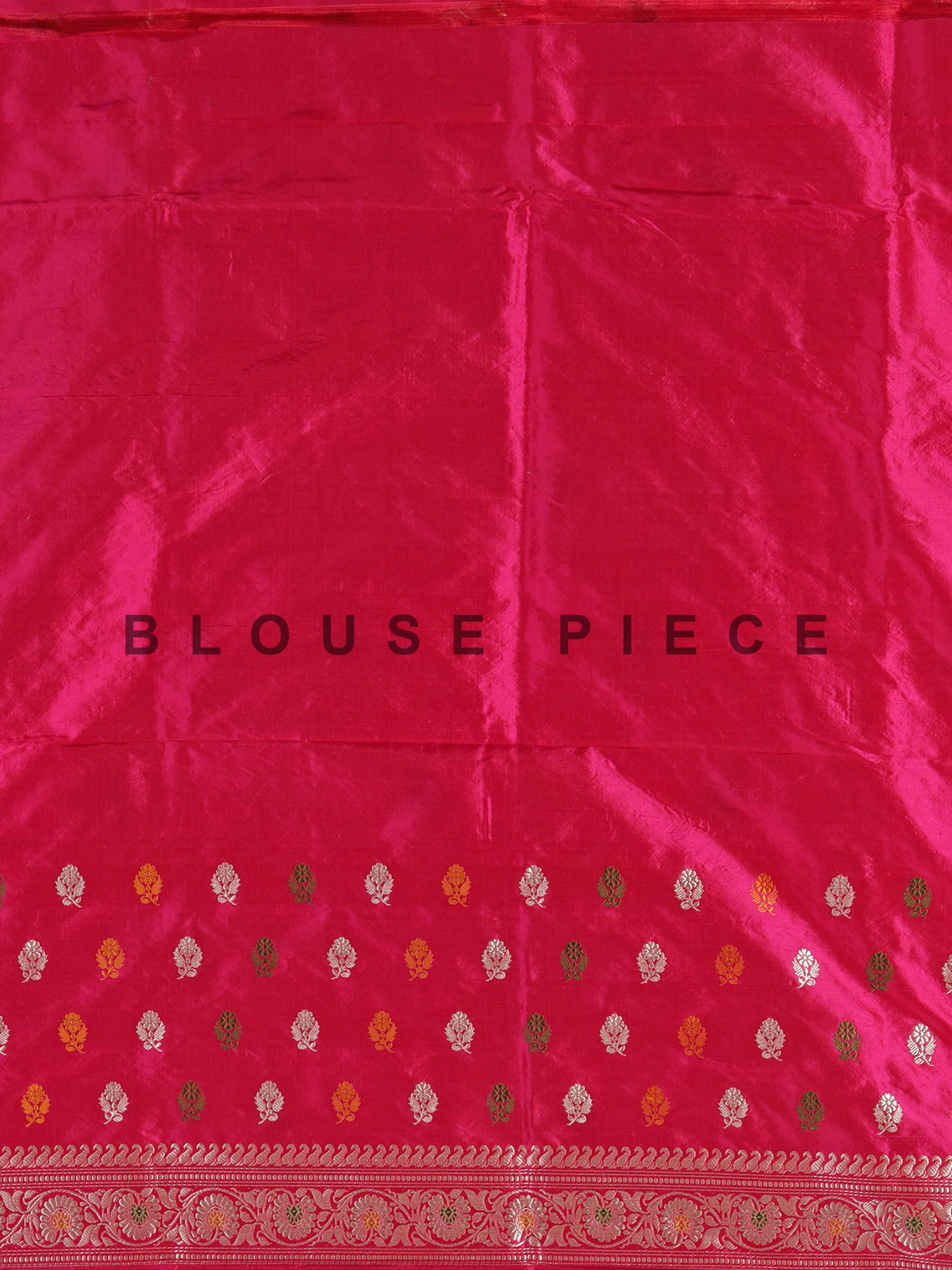 Rani pink zari banarasi silk saree