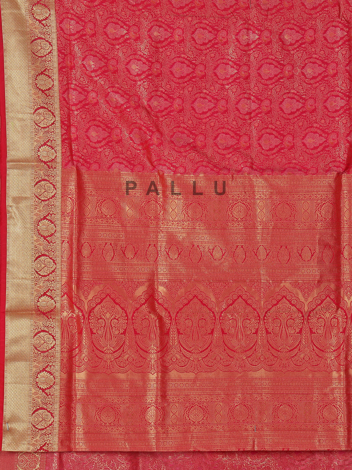 Red kanjivaram silk zari wedding wear saree