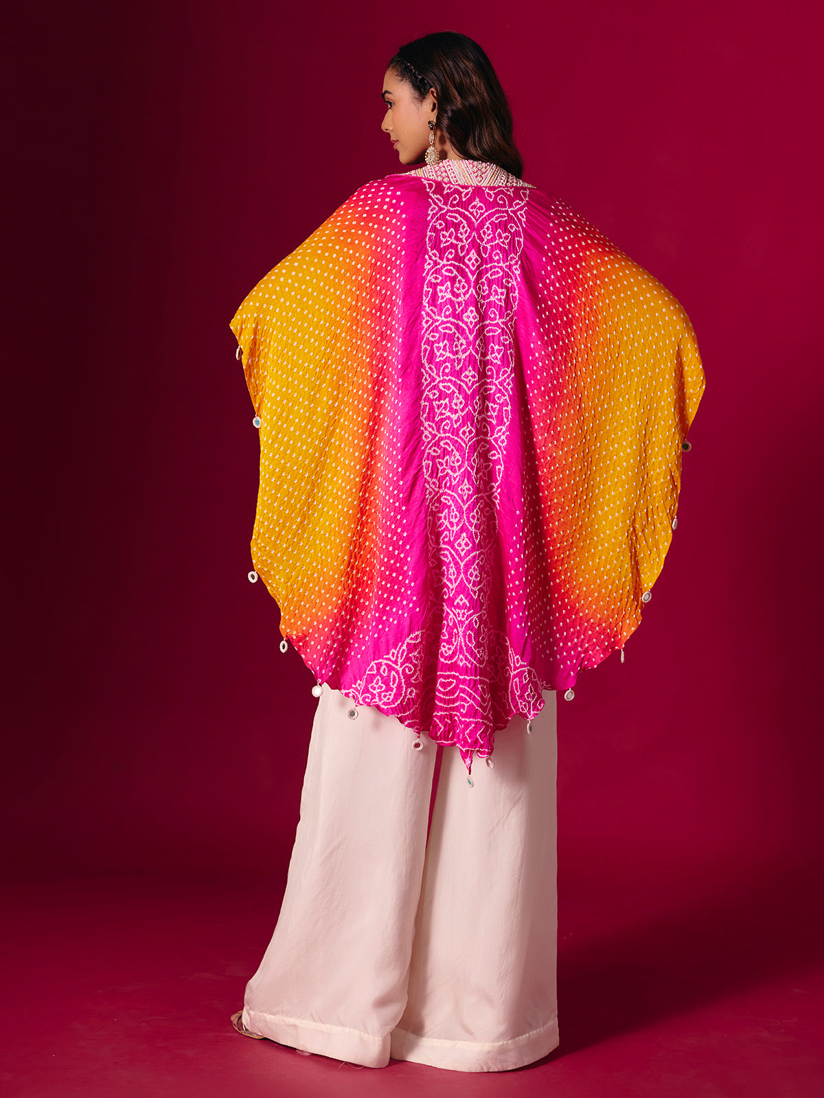 Rani silk designer palazzo suit with jacket