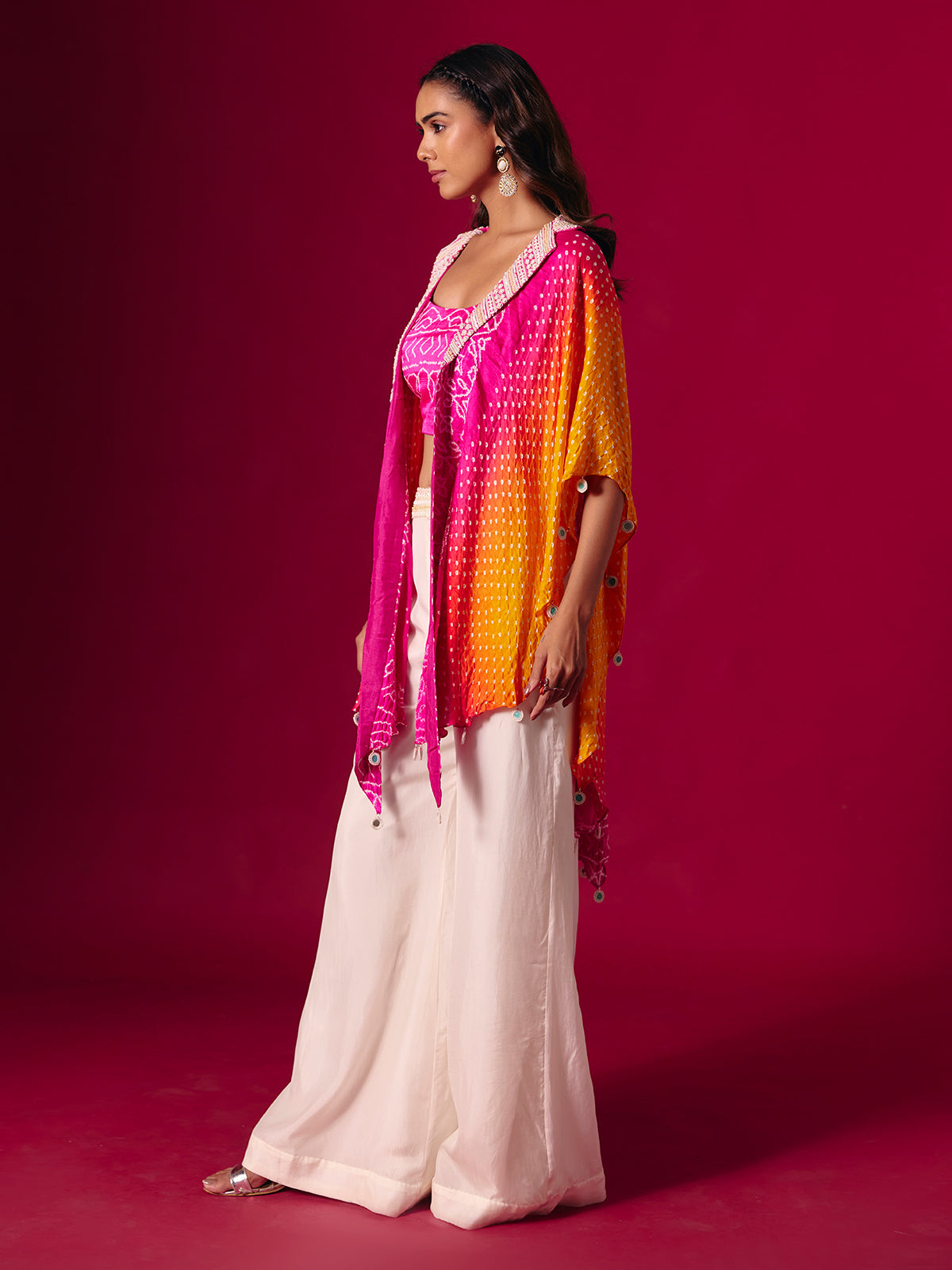 Rani silk designer palazzo suit with jacket