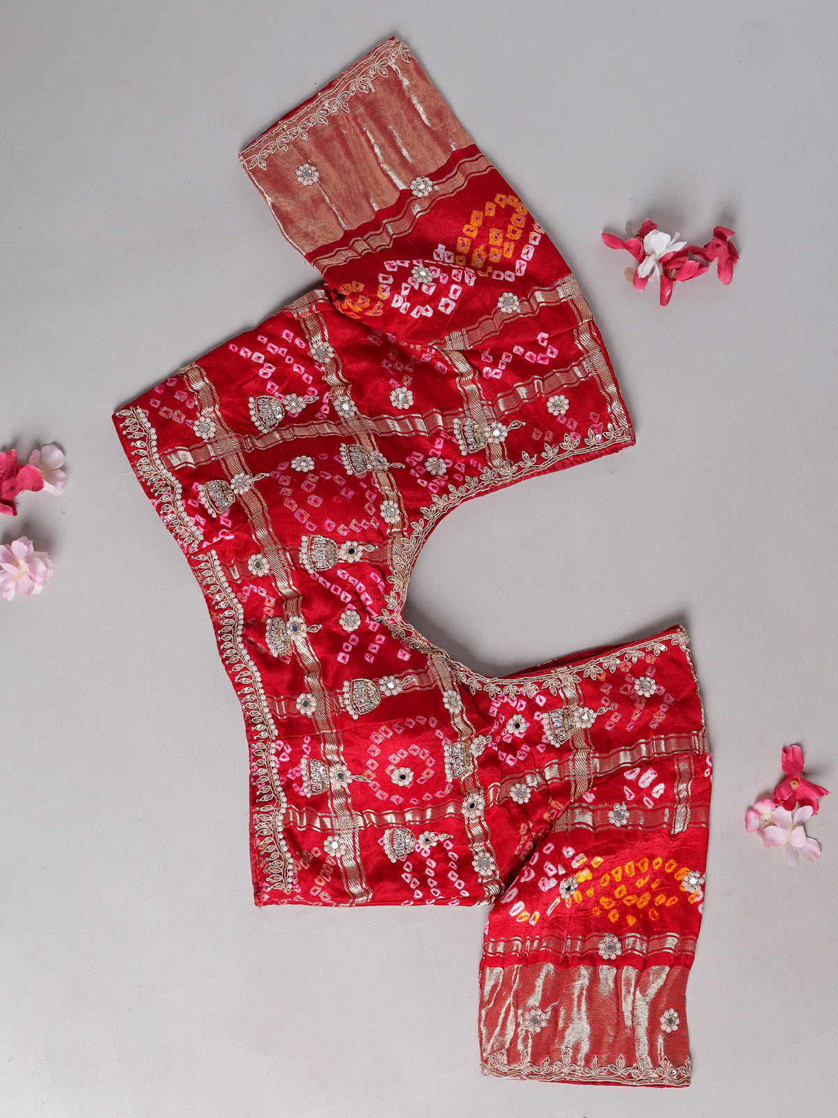 Beige tissue silk heavy embellished saree