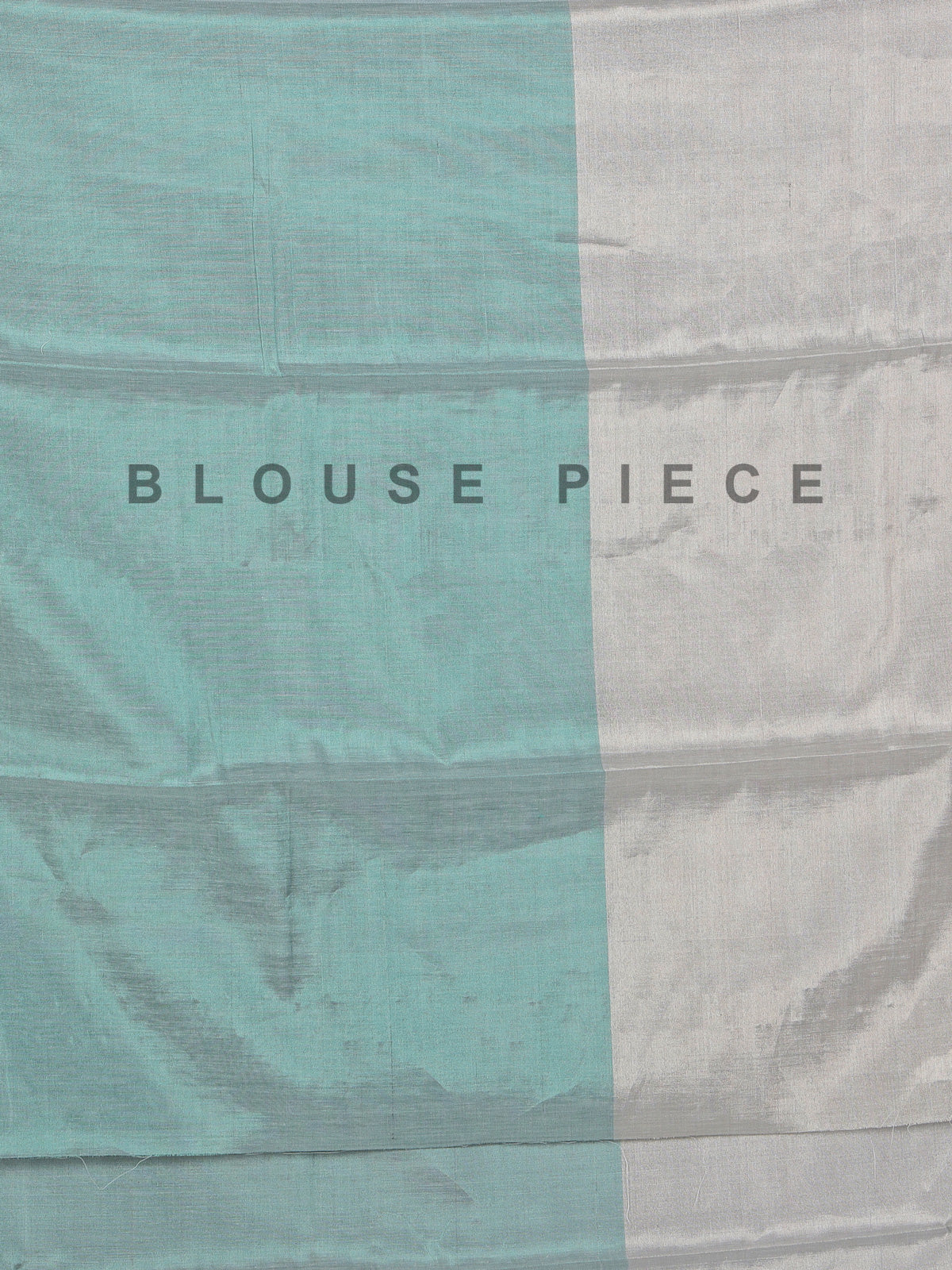 Silver and mint blue chanderi tissue silk saree