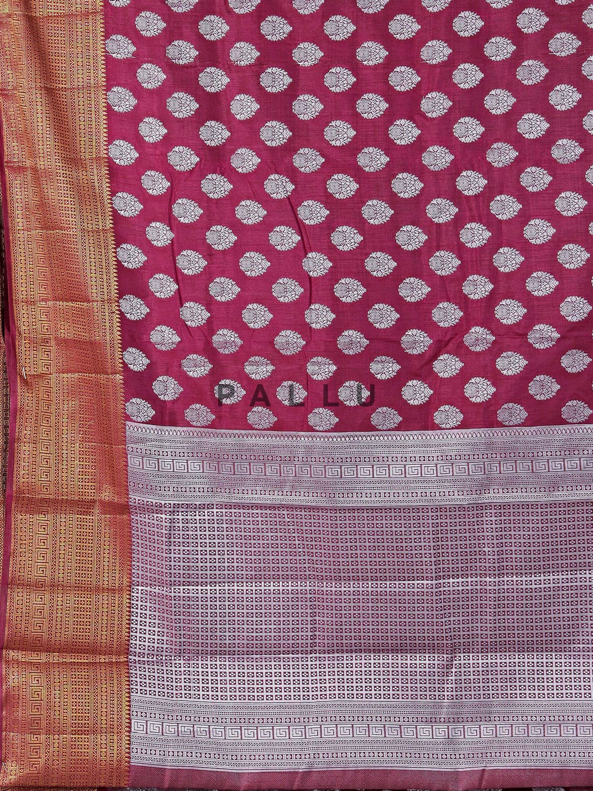 Brown zari embellished saree for wedding