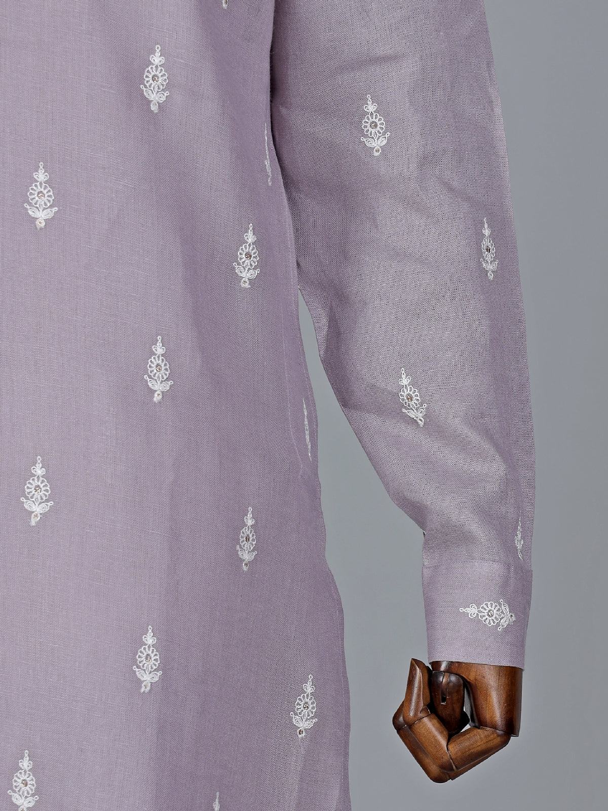 Lilac purple cotton festive kurta suit