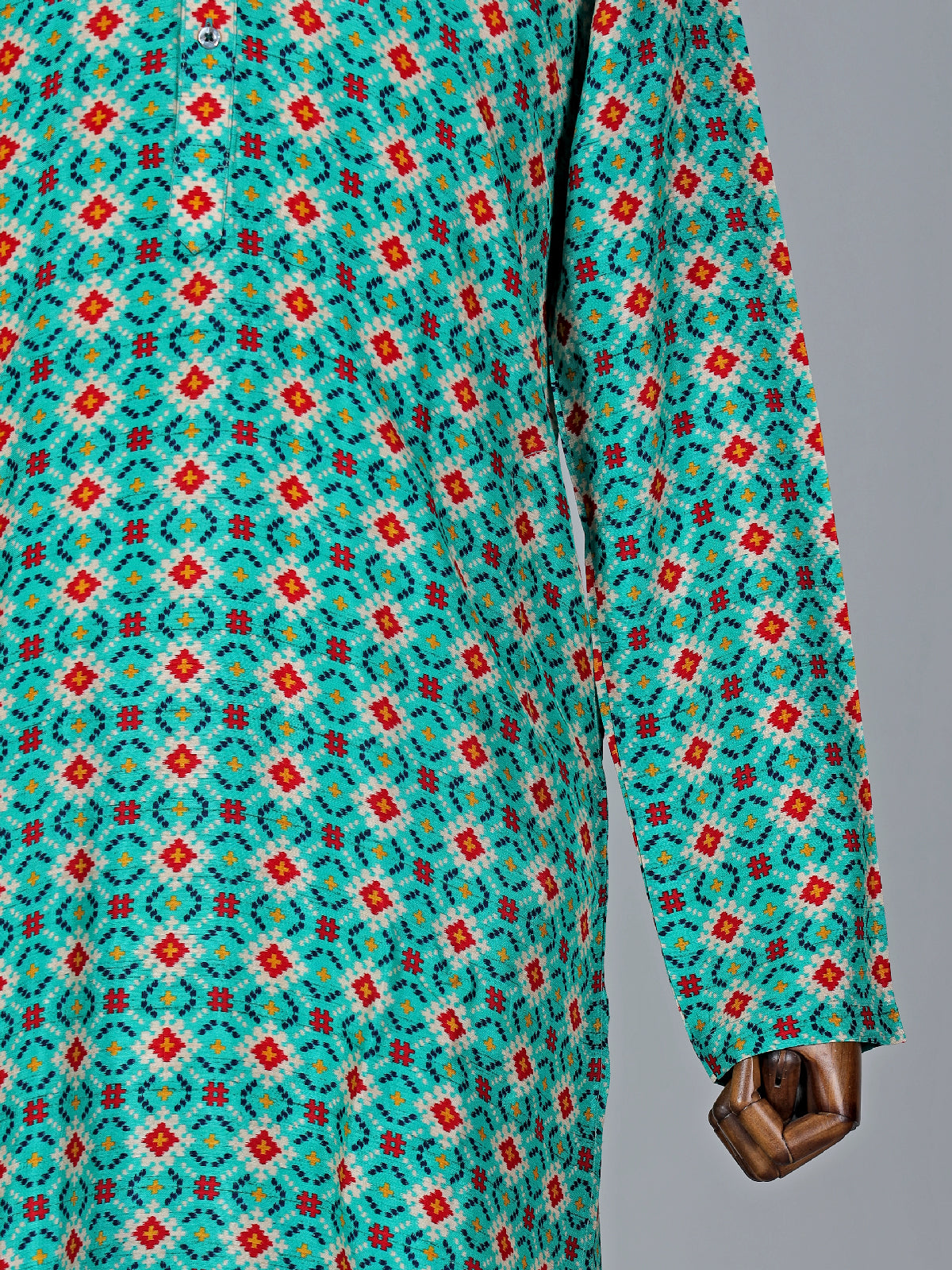 Rama green traditional printed kurta suit