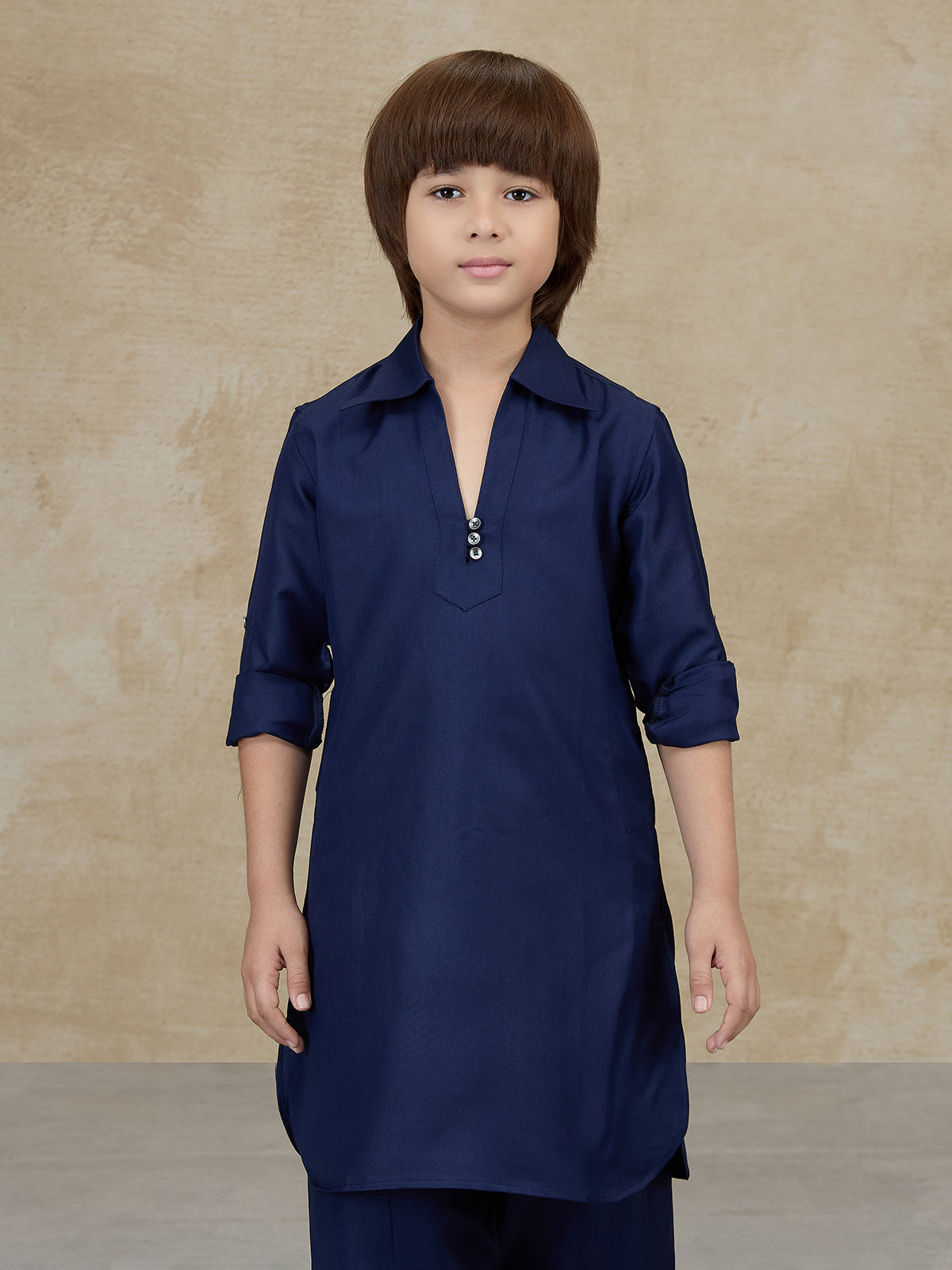 Navy cotton pathani kurta salwar traditional set