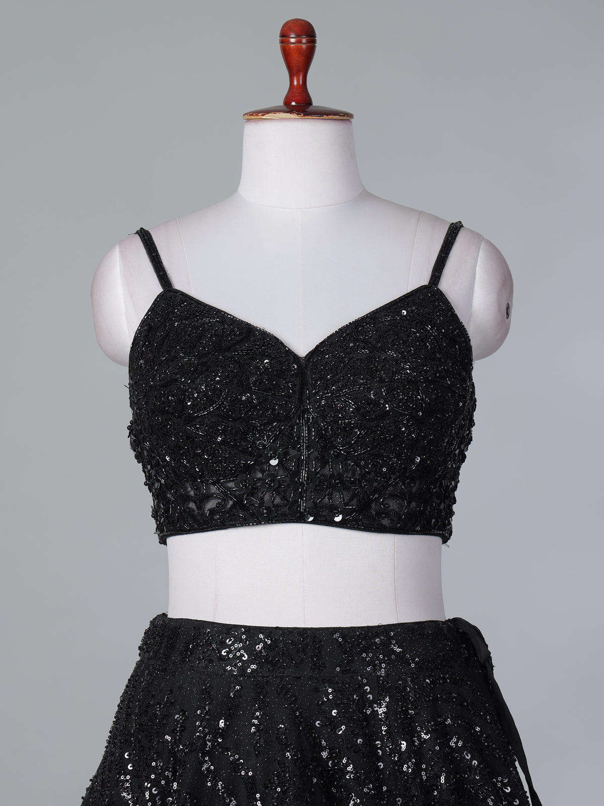 Black net lehenga choli for party wear
