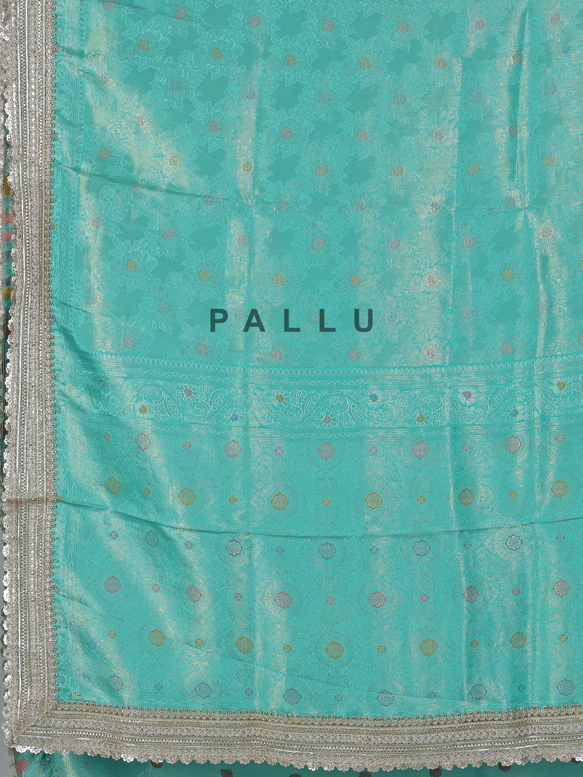 Rama green semi kanjivaram zardosi wedding saree grace