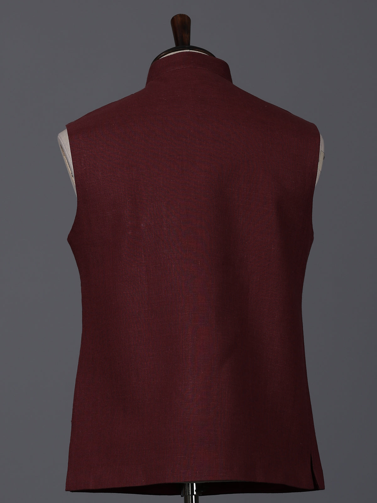 Classy maroon cotton silk patch work waistcoat