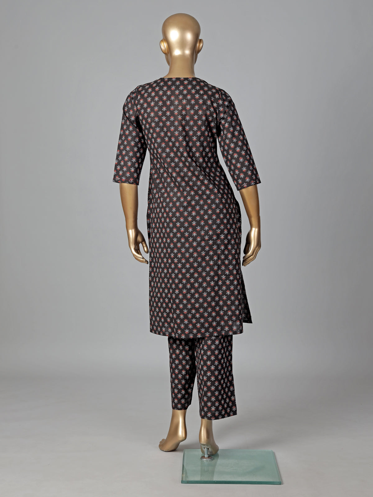 Black cotton printed kurti set casual comfort style