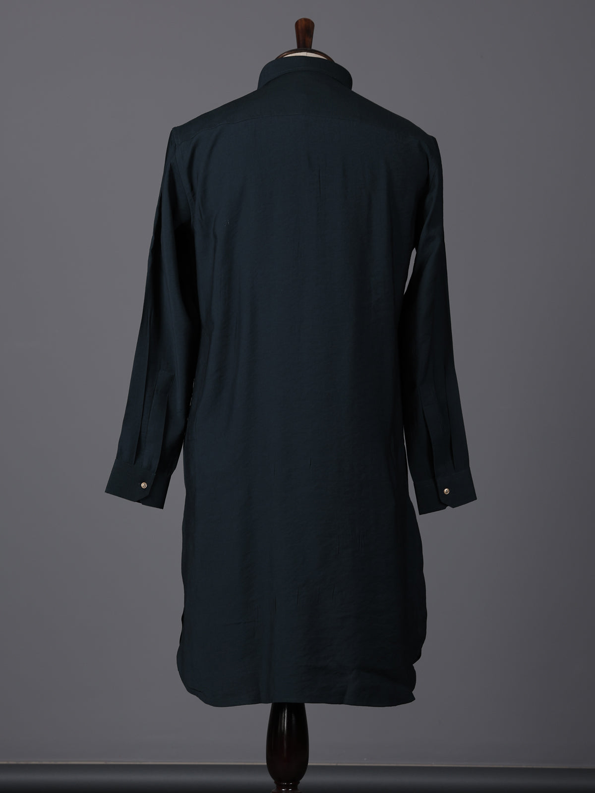 Dark green silk solid festive eid pathani suit
