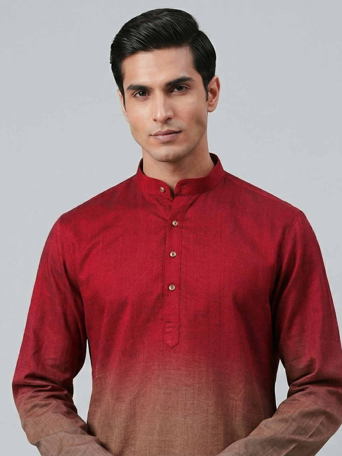 Red silk shaded festive wear kurta