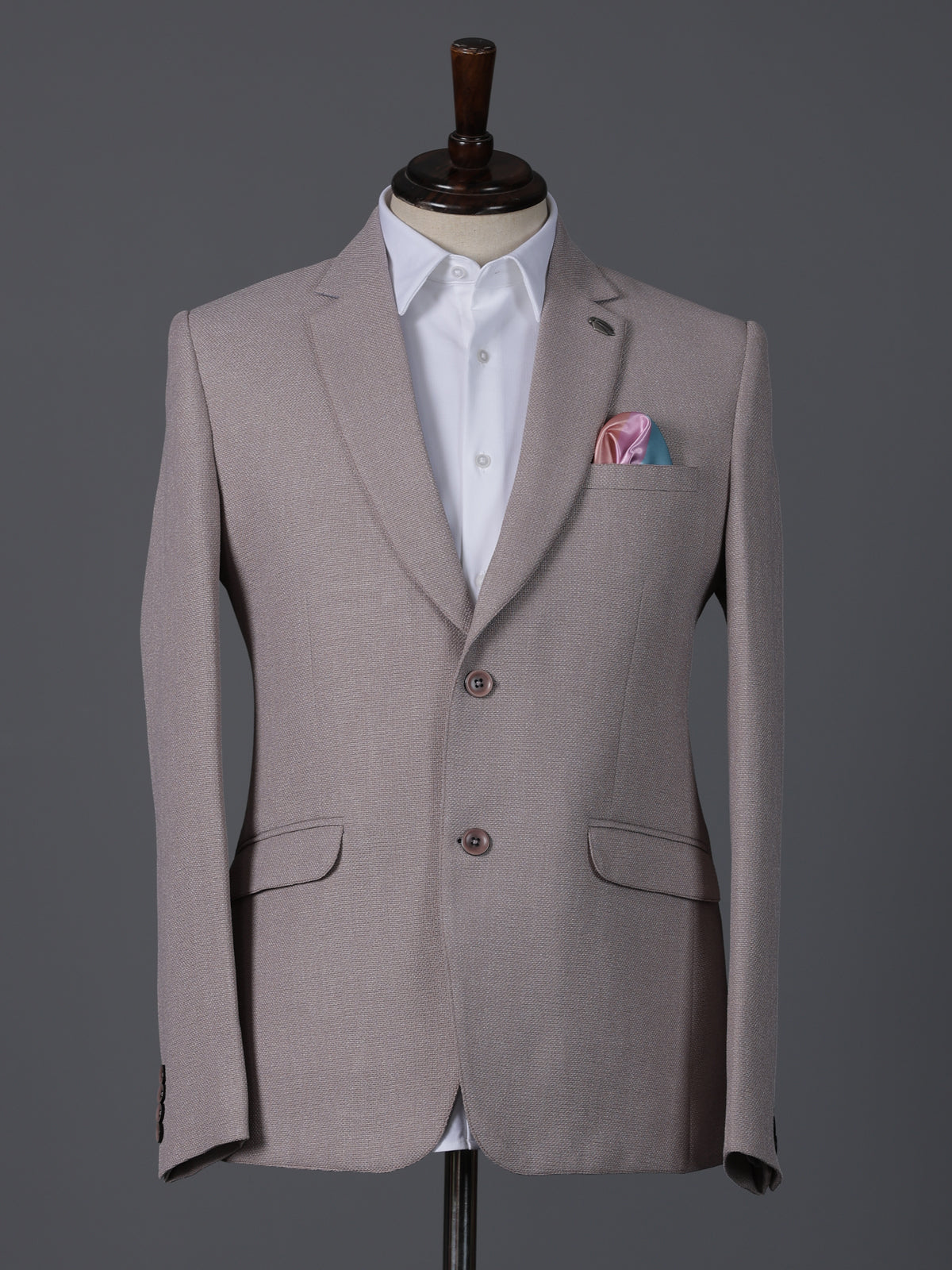 Lilac purple solid juth fabric designer blazer