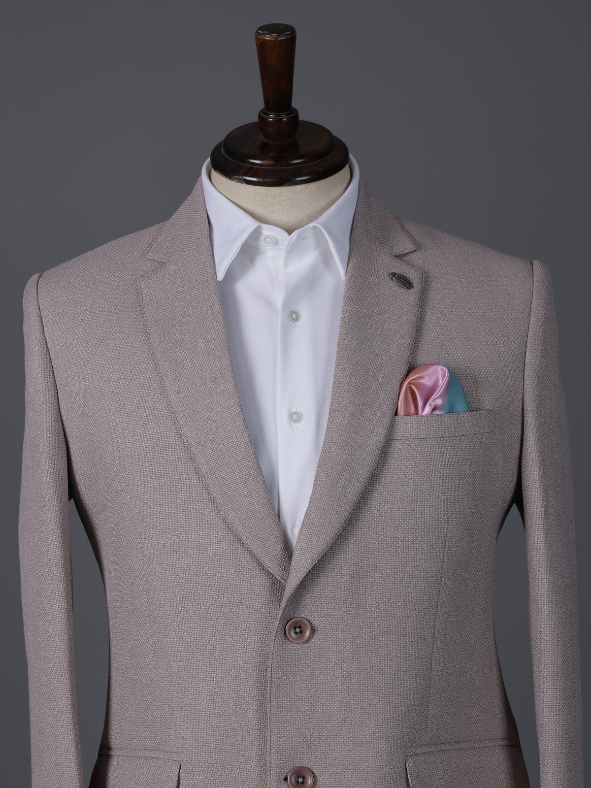 Lilac purple solid juth fabric designer blazer