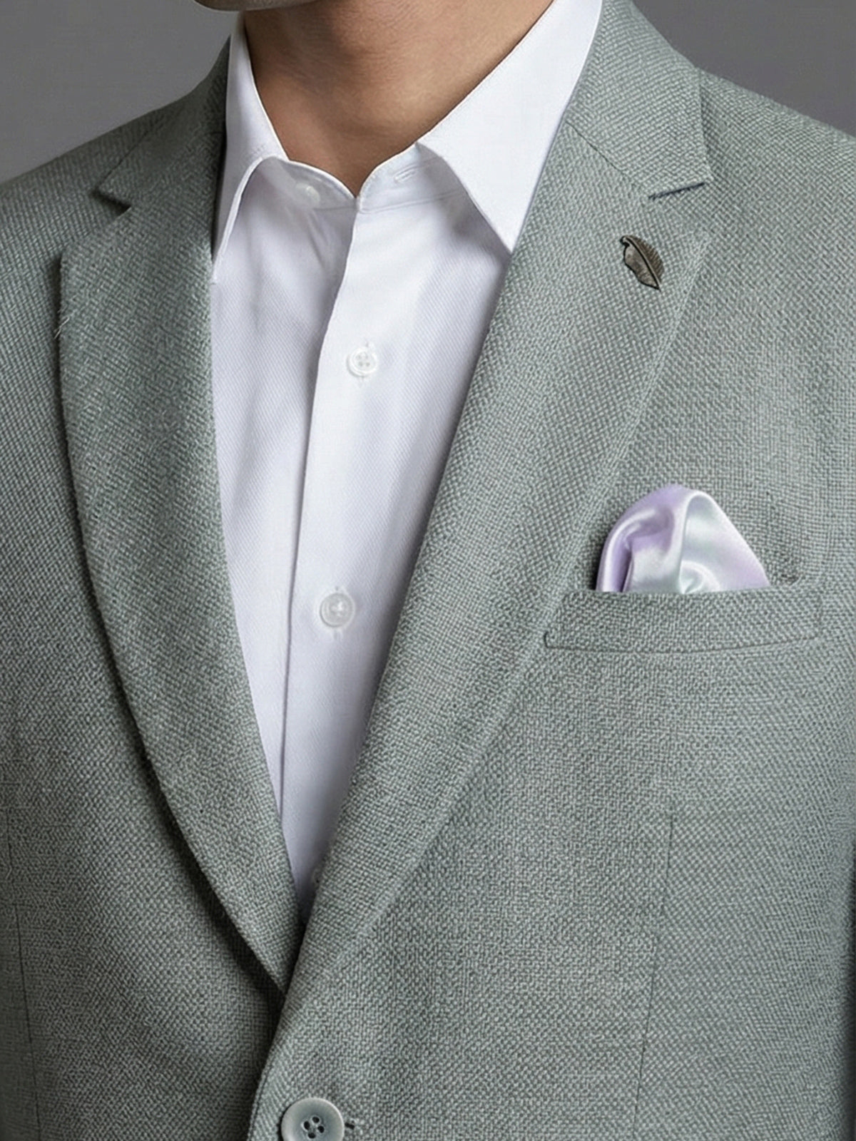Pista green solid juth fabric festive blazer