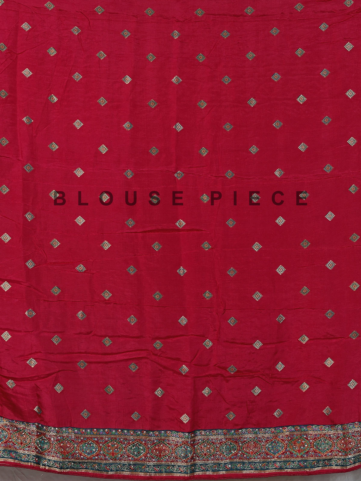 Cream silk colorful motif festive wear saree