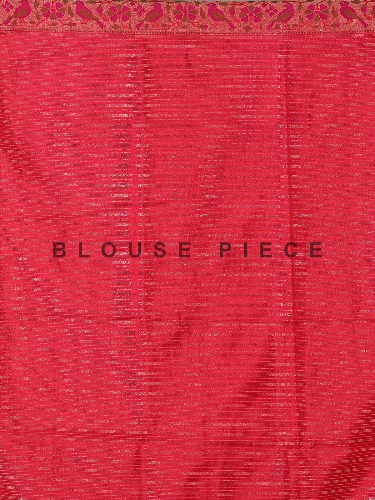 Red pure banarasi silk floral bird saree