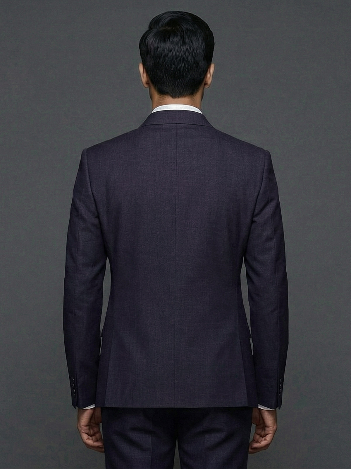 Deep navy blue terry rayon festive blazer