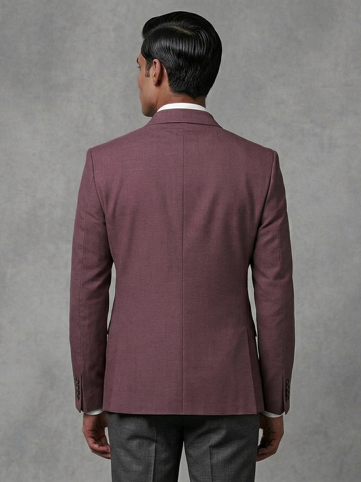Stylish light wine terry rayon party blazer