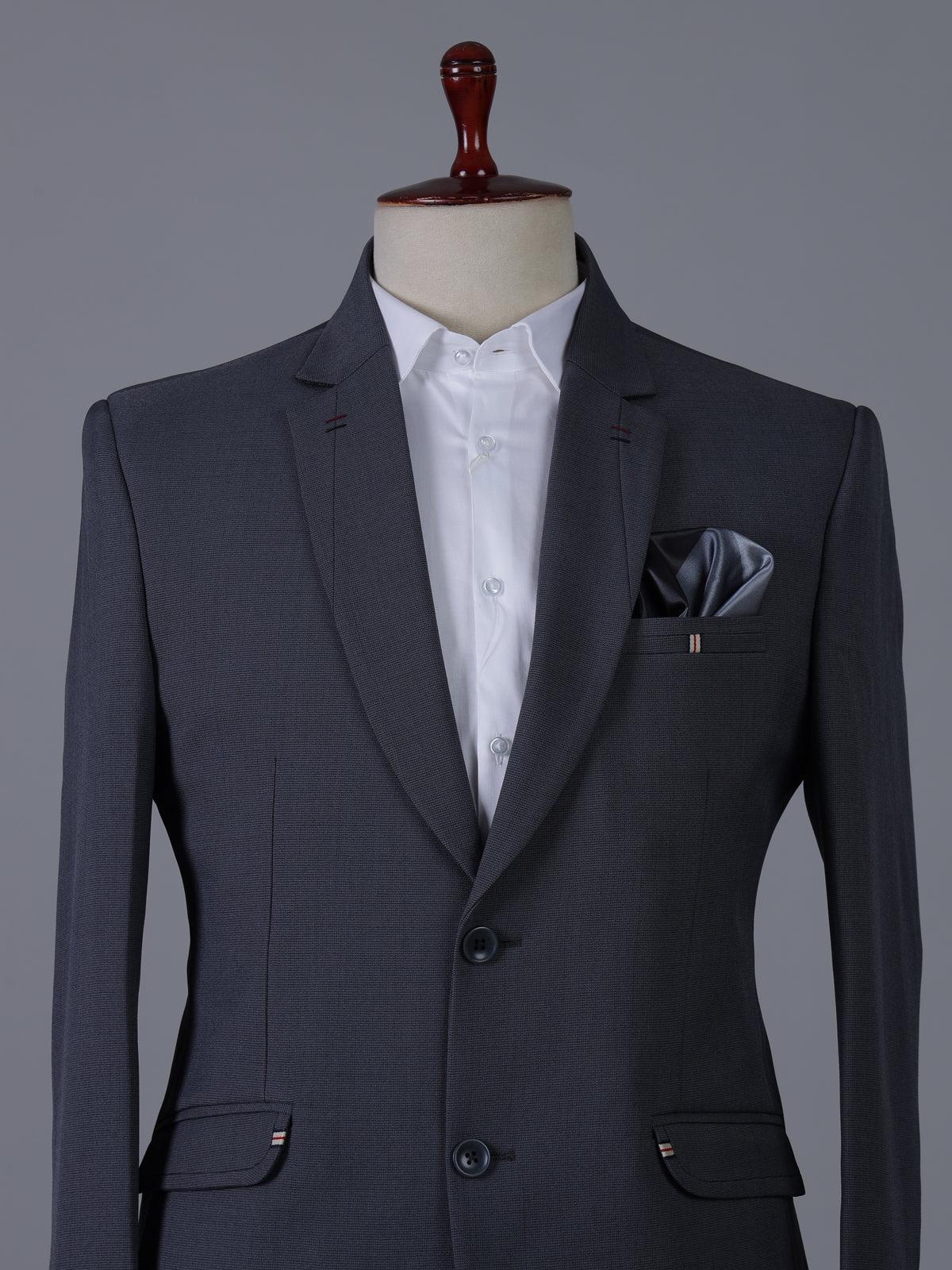 Refined classic grey terry rayon occasion blazer