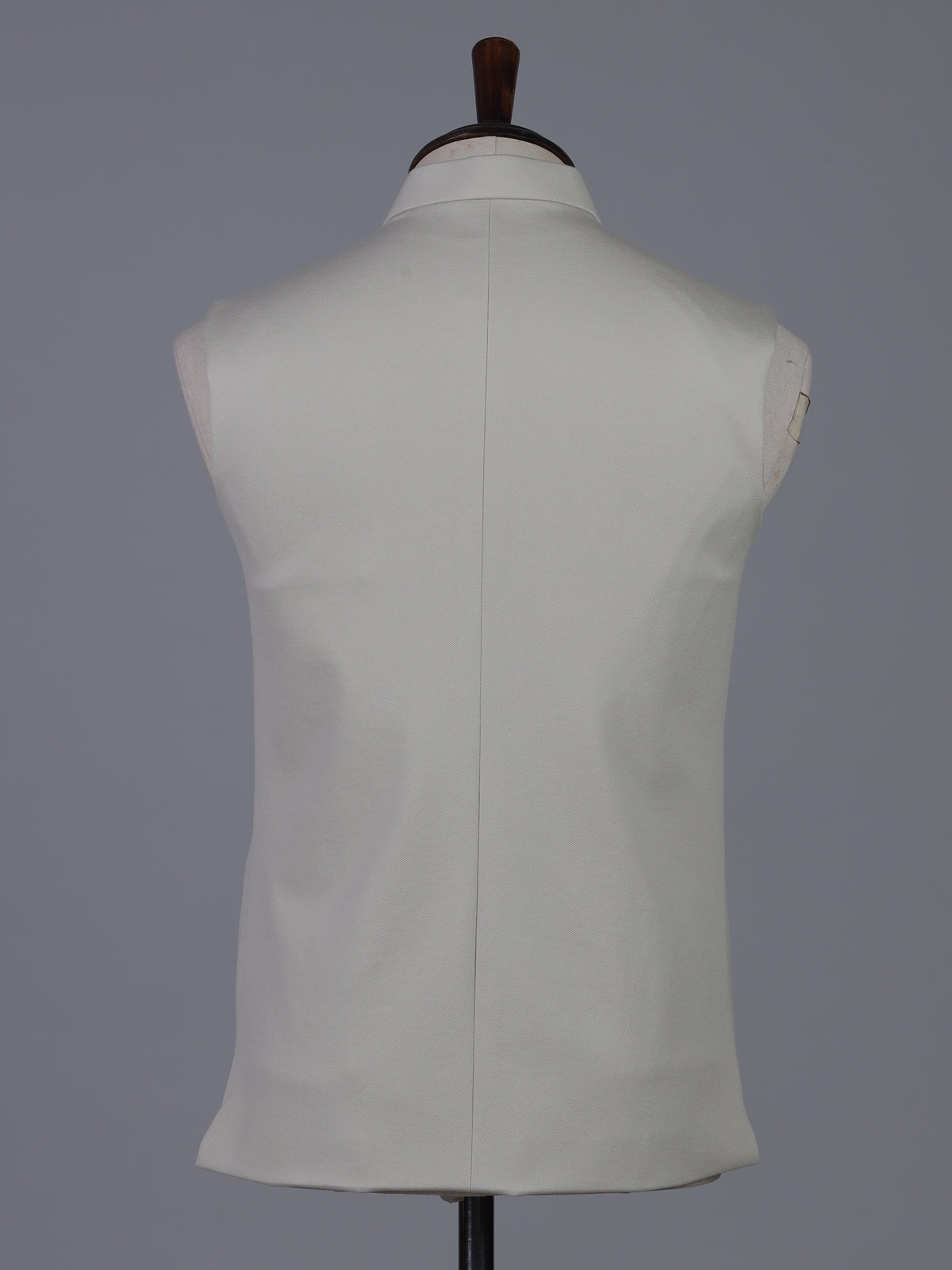 Cream sophisticated polyester viscose waistcoat