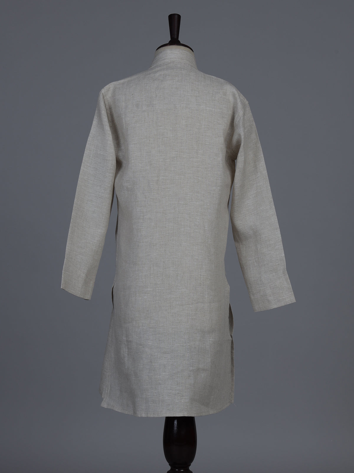 Grey thread work cotton blend festive kurta suit