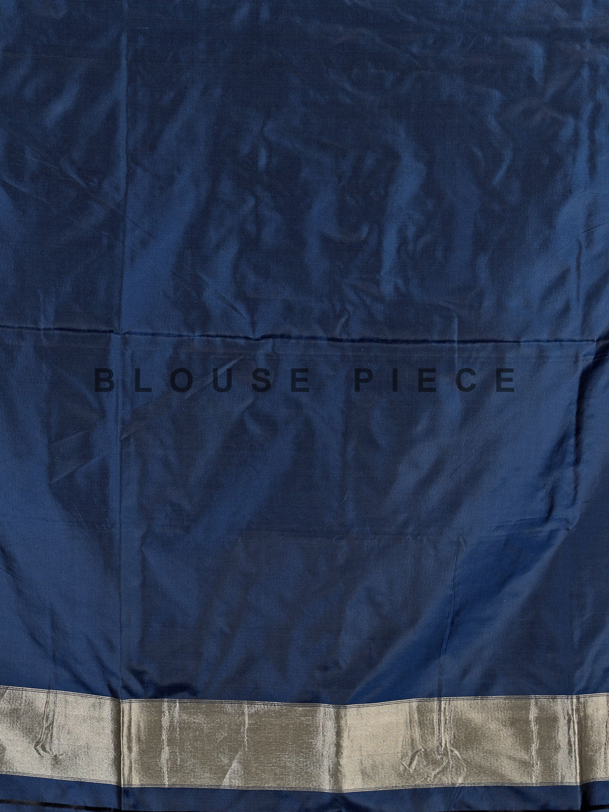Dual tone blue banarasi silk saree with gold zari detailing