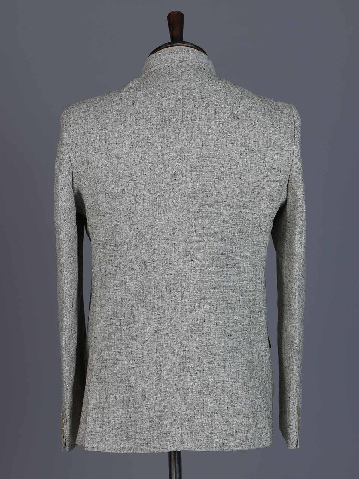 Grey linen textured blazer for men