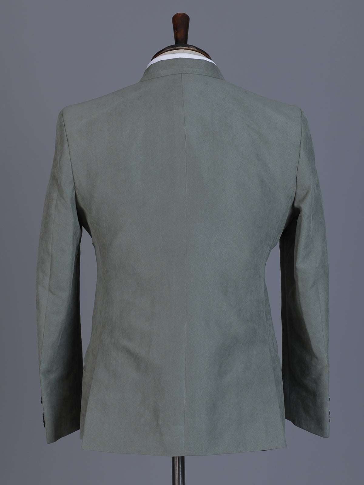 Pista green terry rayon blazer for party look