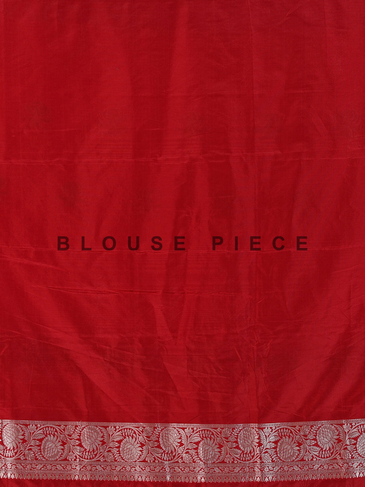 Red banarasi silk saree with floral zari work elegance