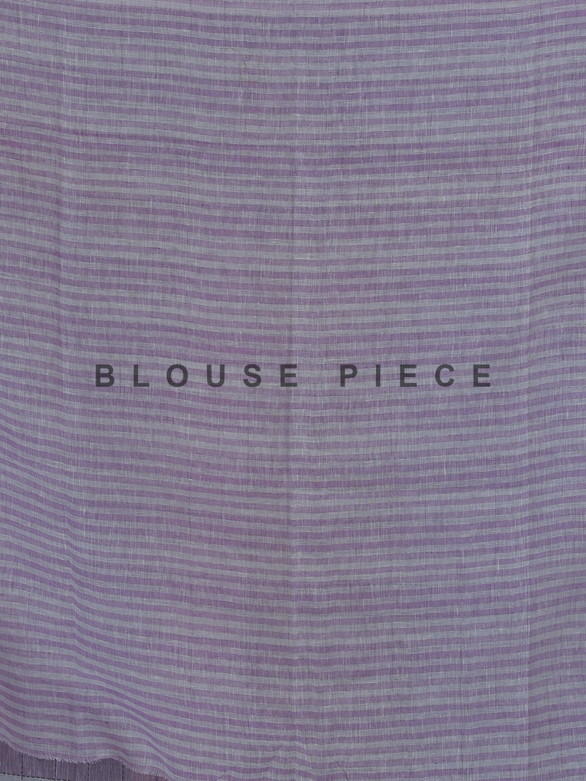 Lilac purple checked linen saree with tassel pallu style