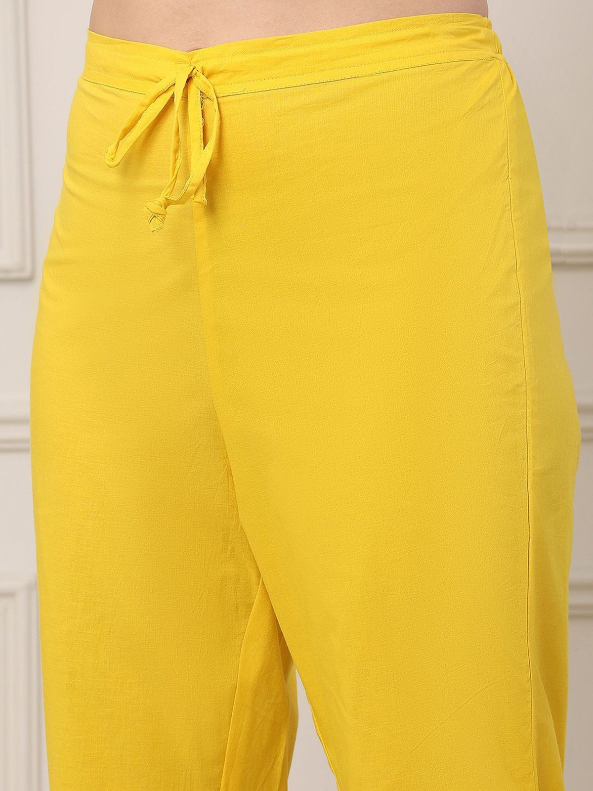 Yellow mirror embroidered bell sleeve delight