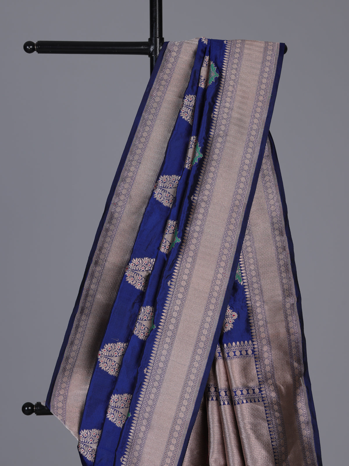 Royal blue banarasi silk traditional saree