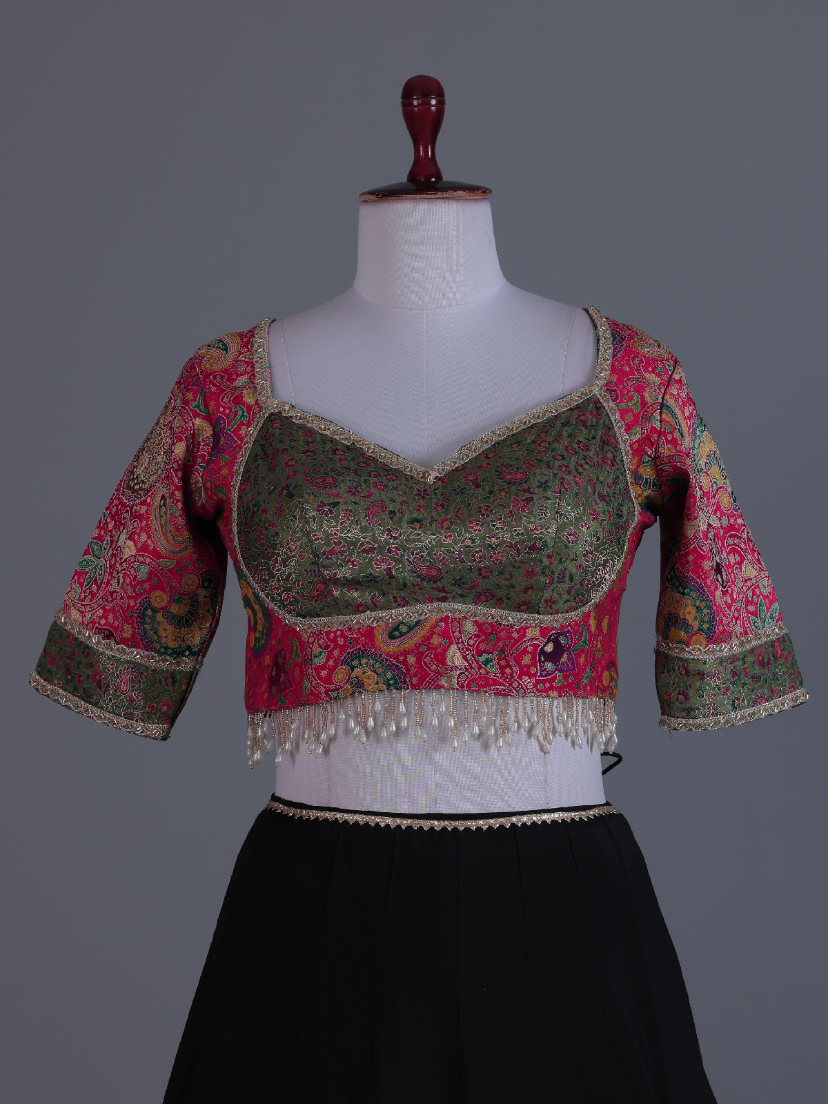 Black pichwai artistry festive lehenga statement attire