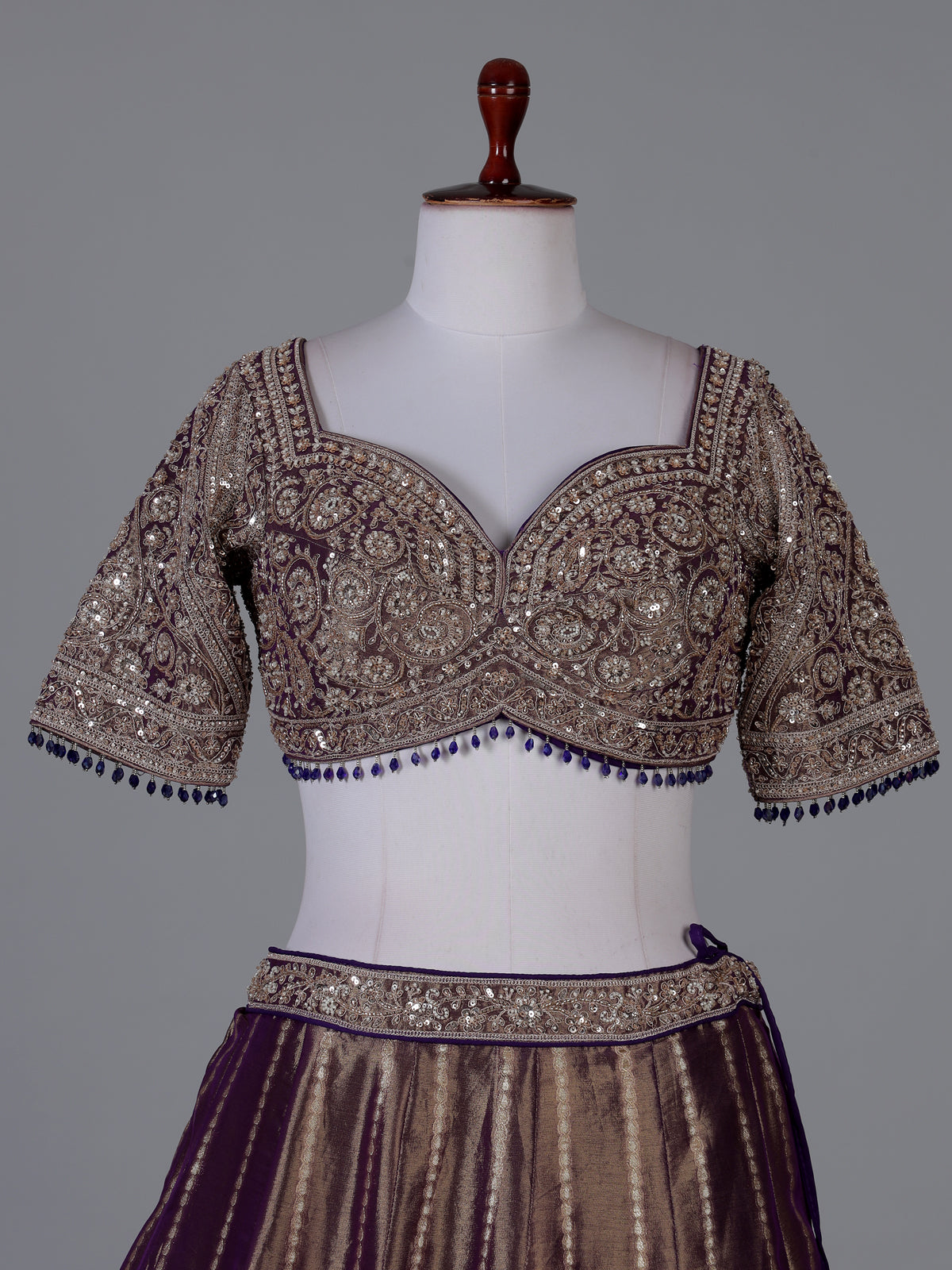 Pastel purple royal wedding wear lehenga choli
