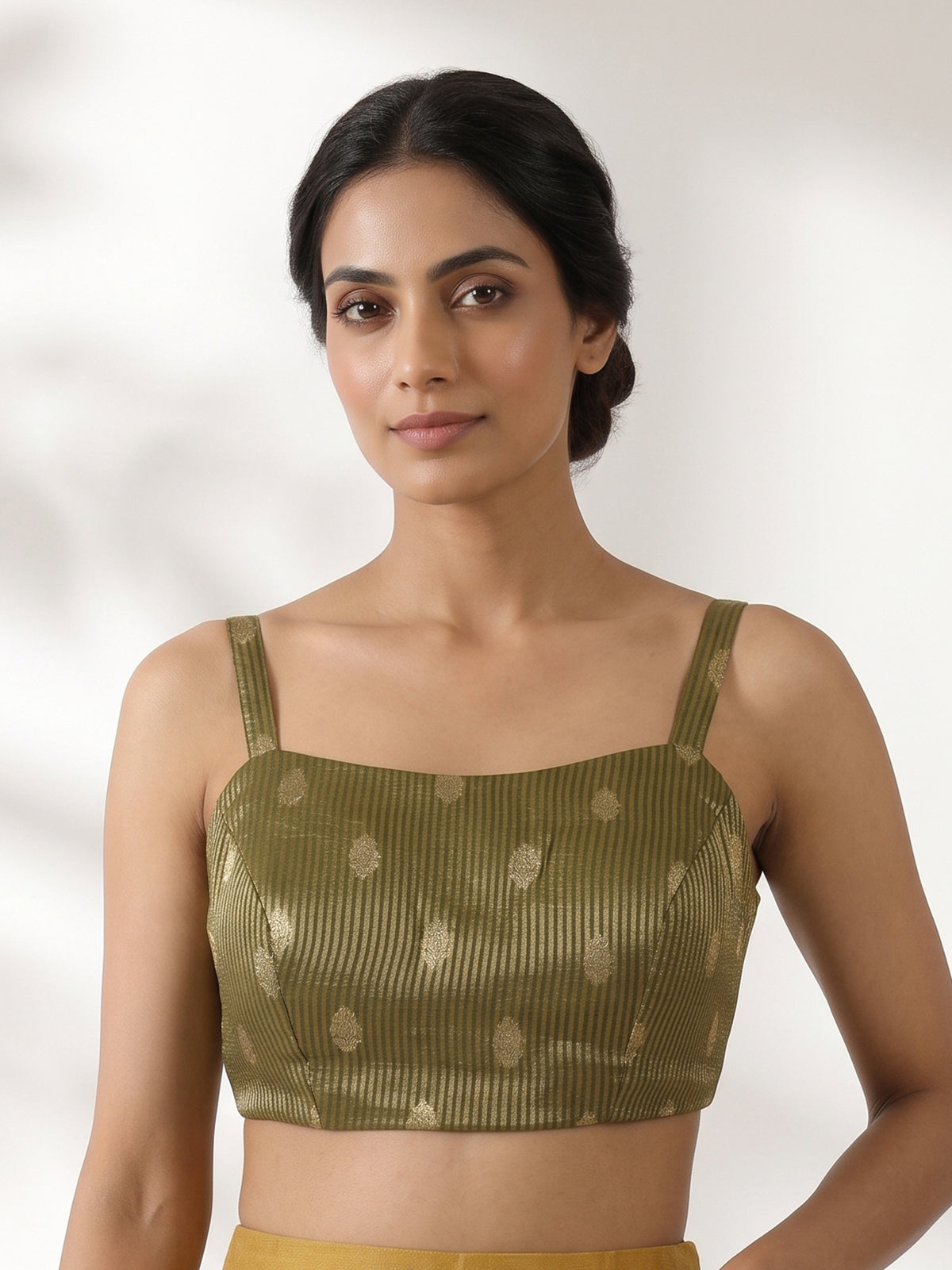 Yellow designer brocade silk jacket lehenga choli