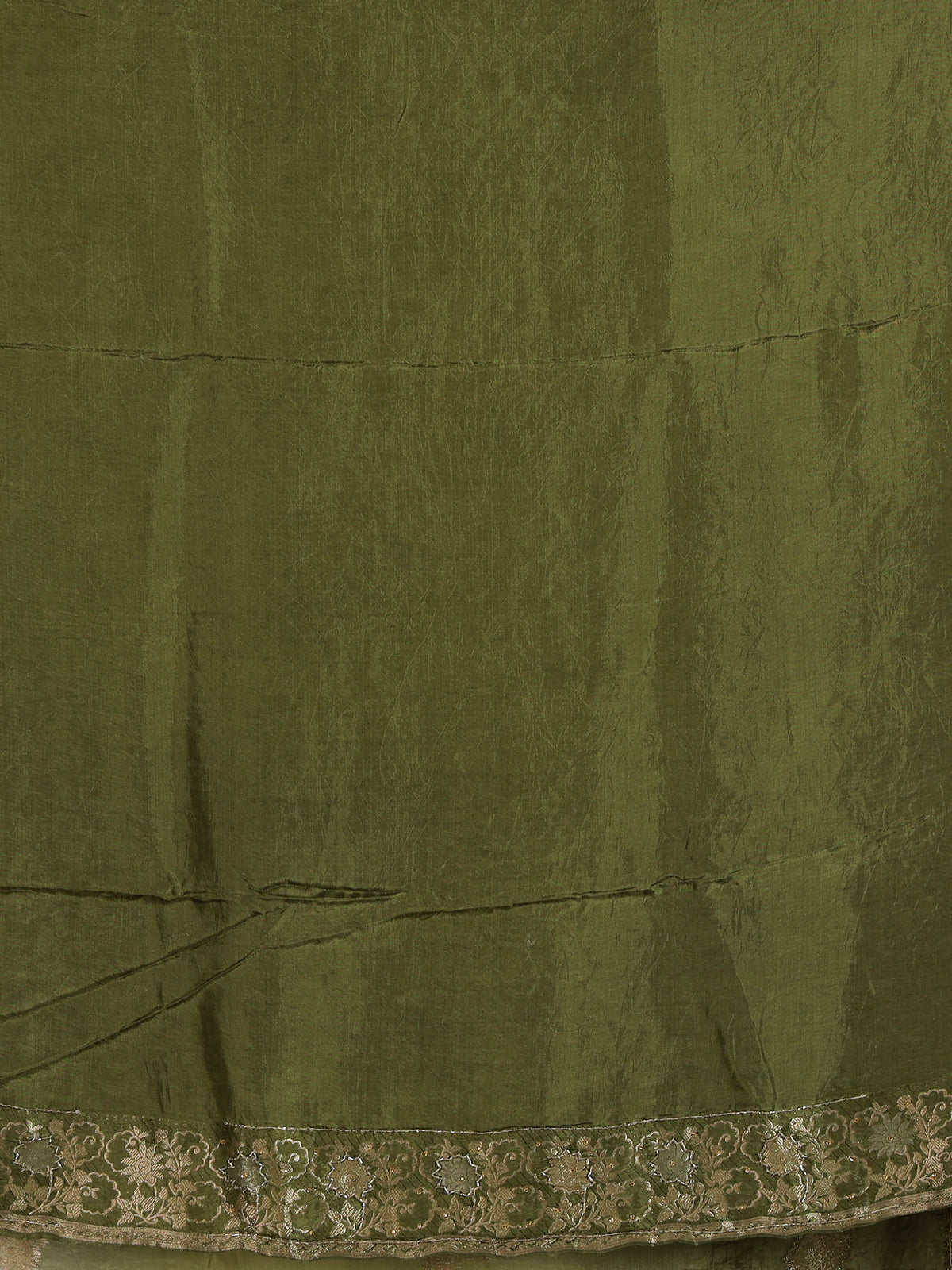 Mehendi green dola silk festive saree with graceful embellishments