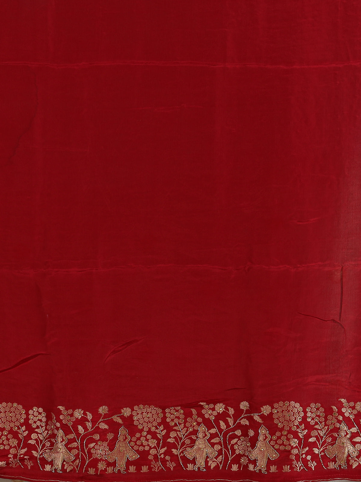 Off white dola silk shaded saree with elegant festive