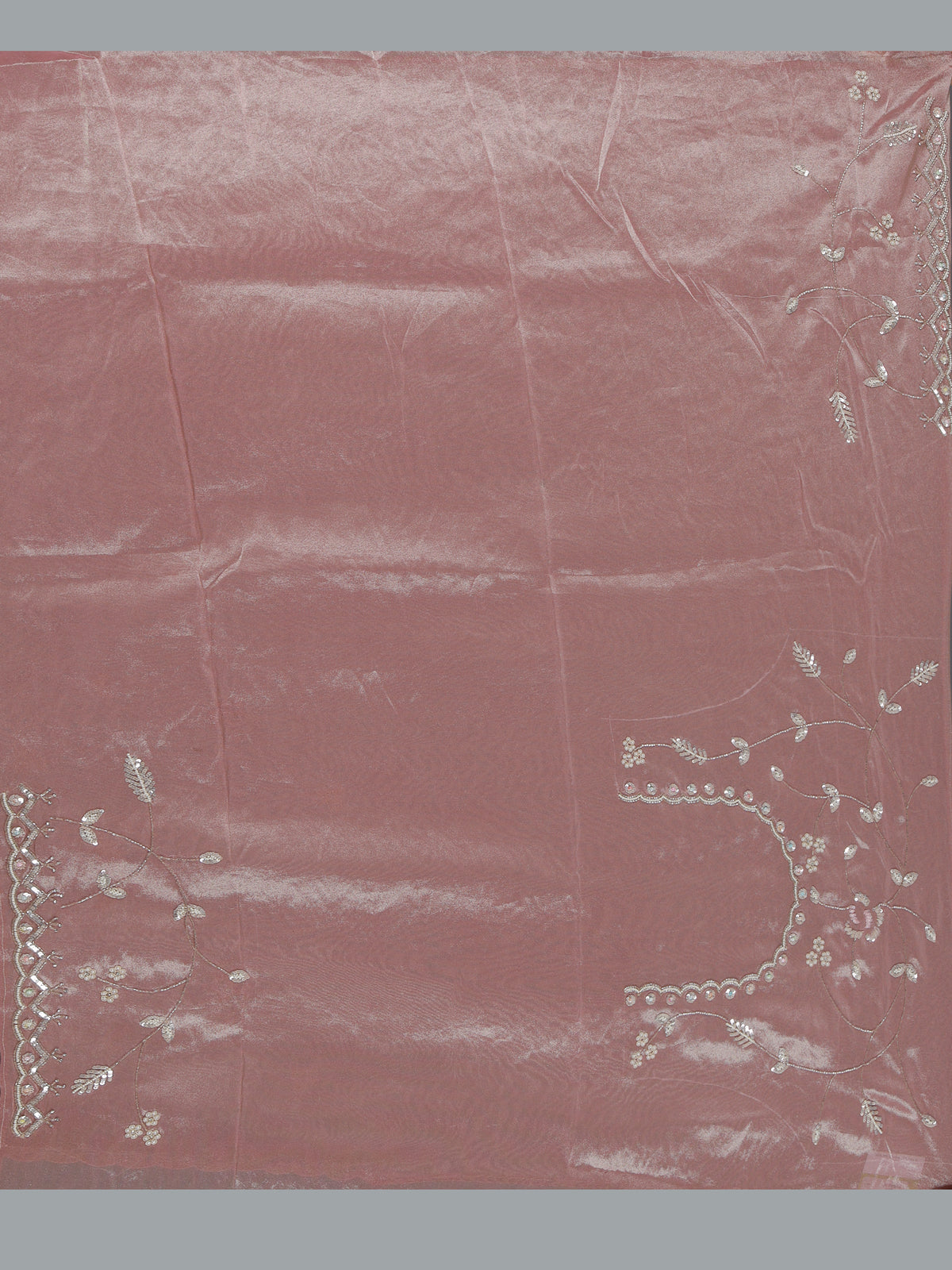 Stylish onion pink tissue silk saree for festive celebrations