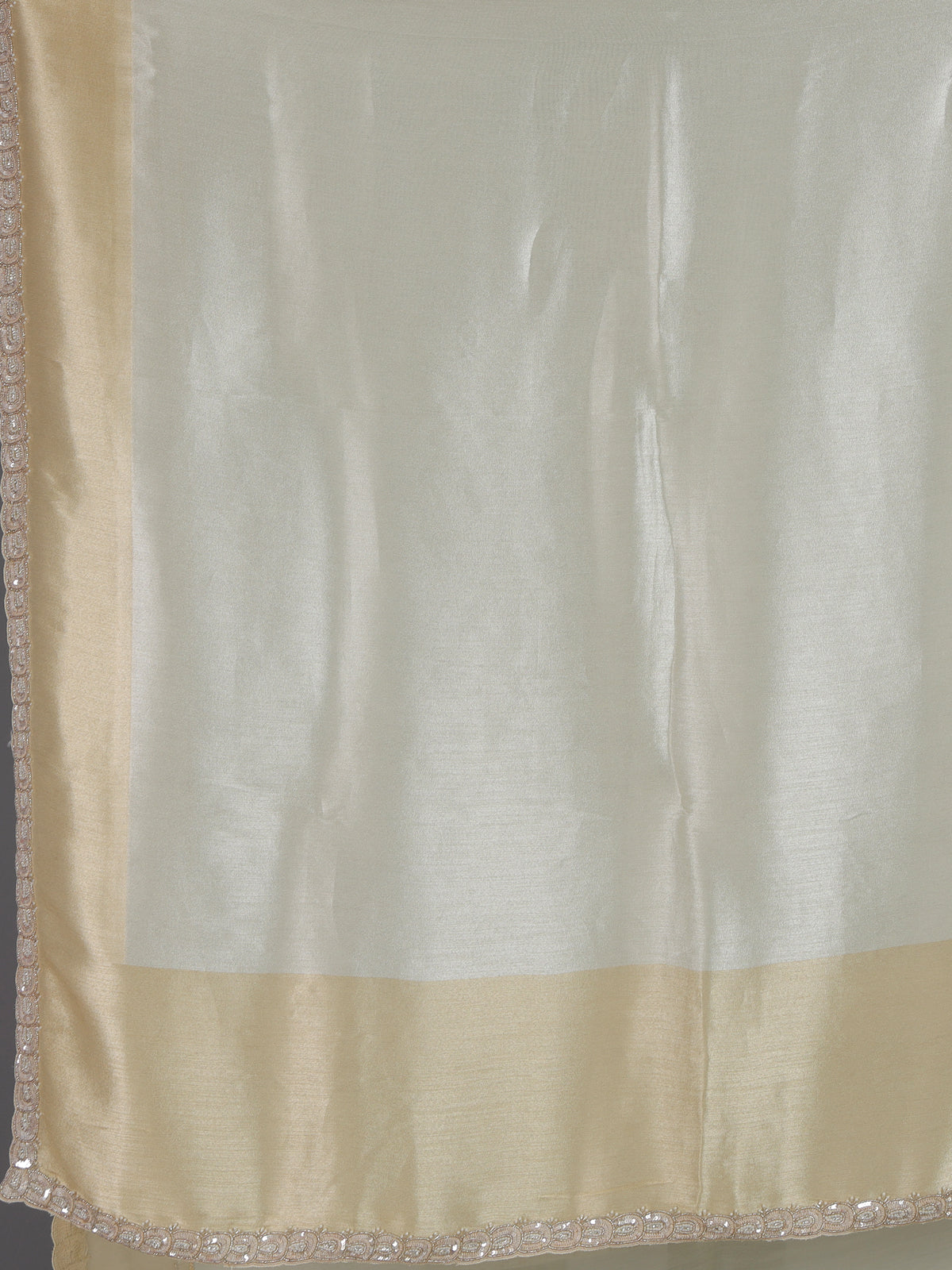 Classic white tissue silk saree with contrast border for women