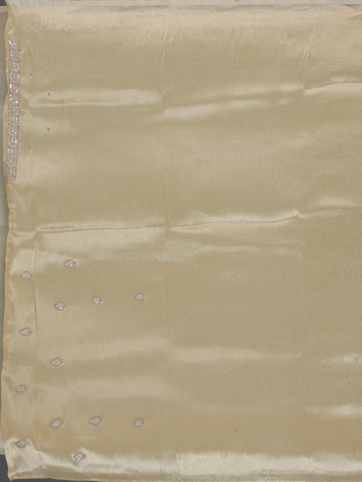 Classic white tissue silk saree with contrast border for women