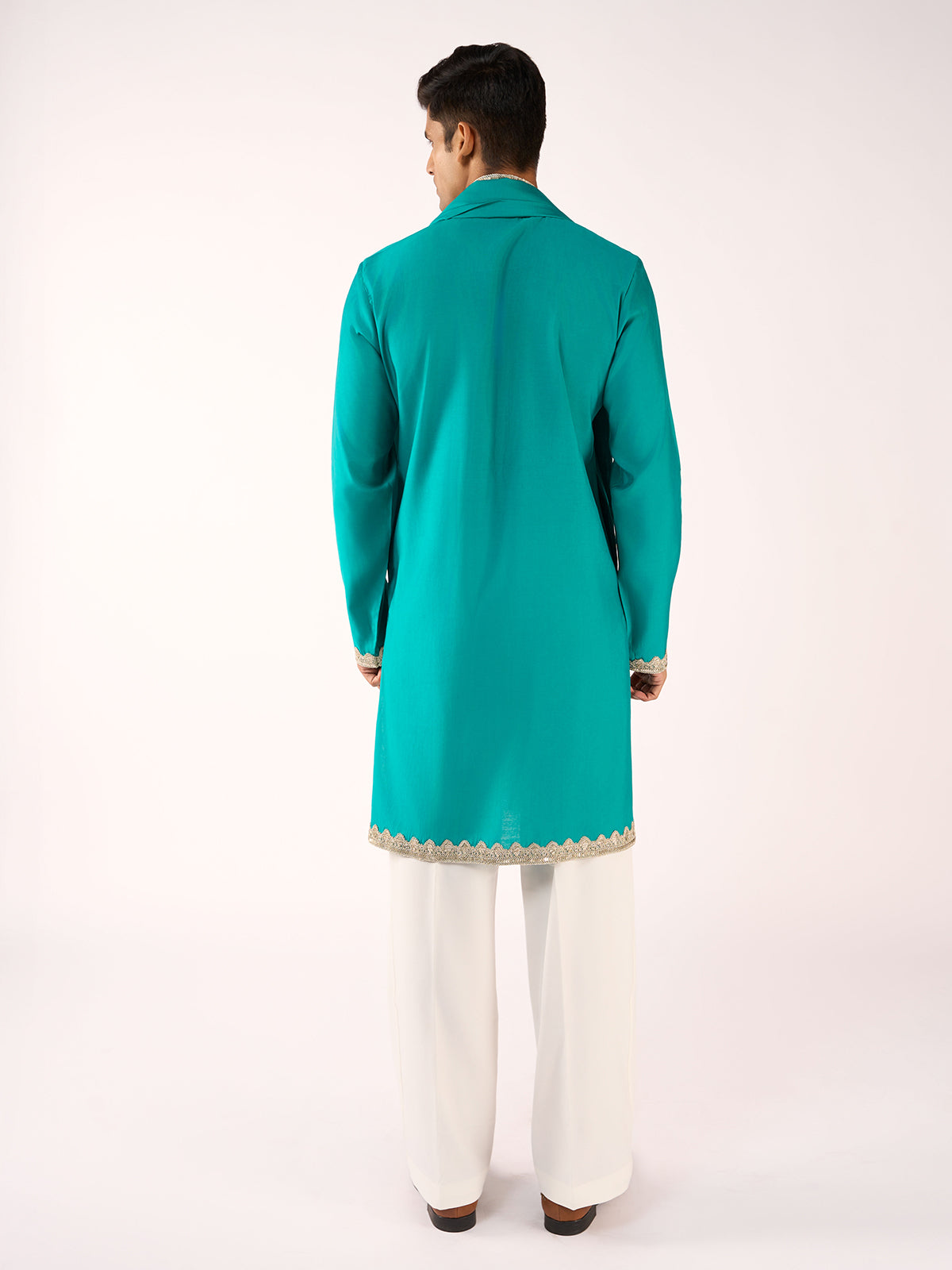 Sky blue premium terry rayon festive kurta suit
