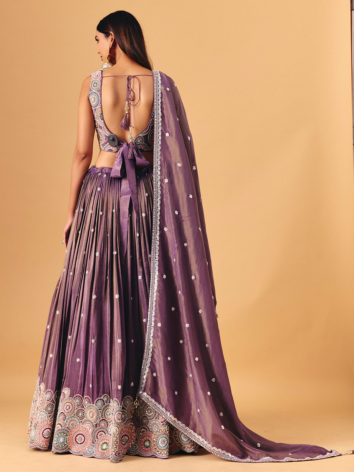 Pastel purple silk lehenga choli subtle festive elegance for women