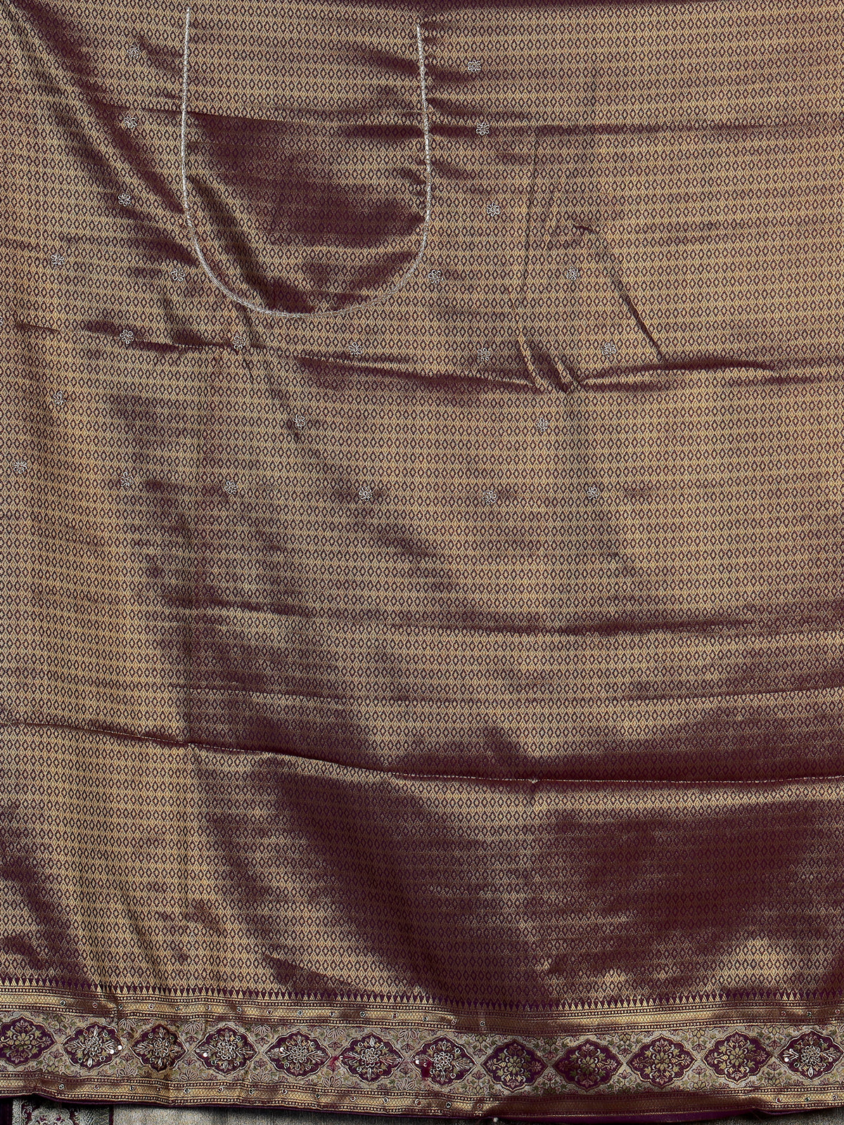 Purple art tissue kanjivaram heritage saree